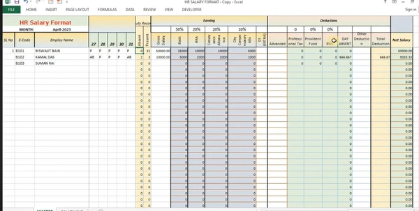 HR Salary Format+ DUTY ROSTER 