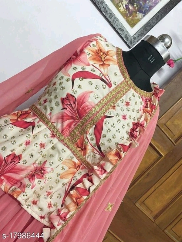 Women Stylish Lehnga - semi stitched, unstiçhed ,free size, peach