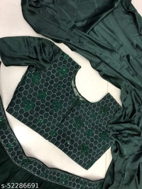 Women Lehnga - semi stitched,free size,, green