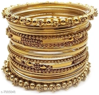 Stylish Bangle Set - golden ,silver, 2.4 2.6 2.8