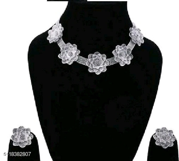 Choker Set - silver, free size