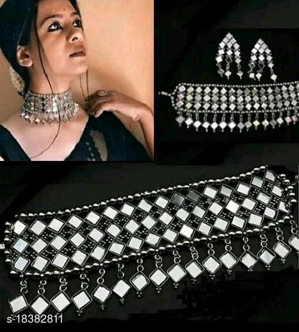 Choker Set - silver, free size