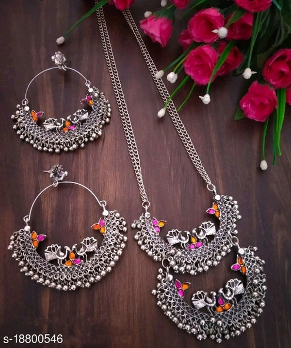 Women Necklace - silver, free size