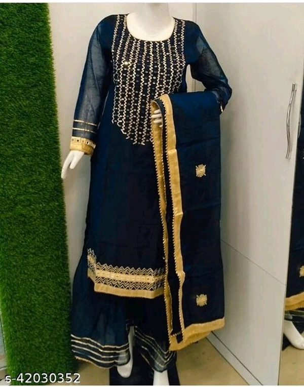 Kurta Sharar Set - green, free size