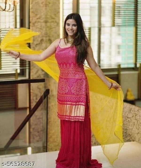 Preety Women Dupatta Set - pink, green, xl,xxl