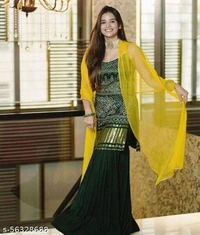 Preety Women Dupatta Set - pink, green, xl,xxl
