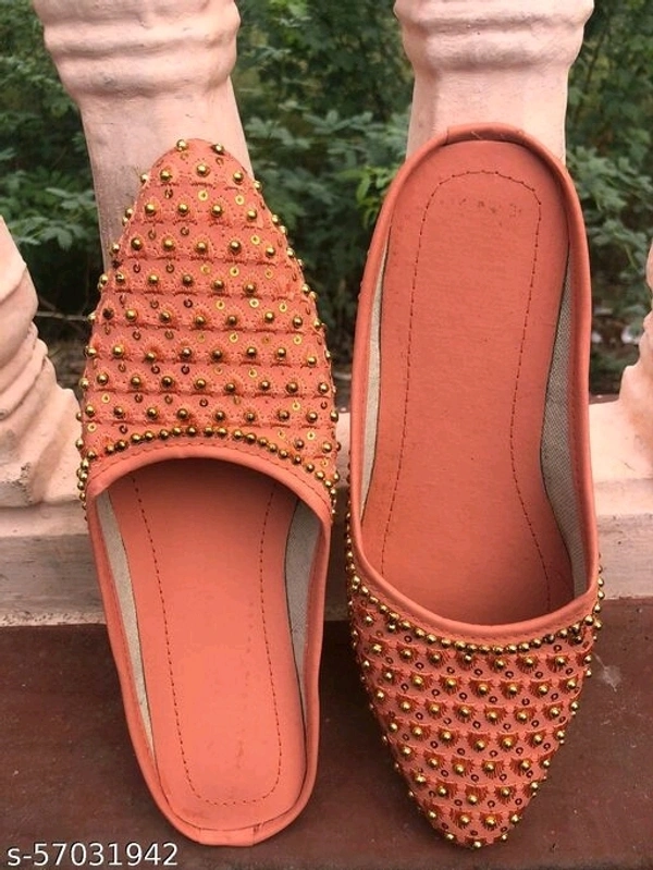Stylish Jutties -  IND-3, IND-4, IND-5, IND-6, IND-7, IND-8, light grey,orange,mehndi color, Mentioned product size and colour in your address details thankyou