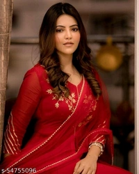 Fancy Kurta Set - red, small