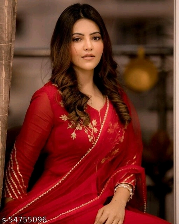 Fancy Kurta Set - red, small