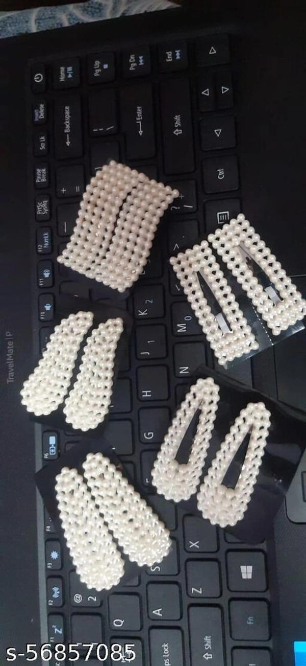 Fancy Hair Clips - free size, white