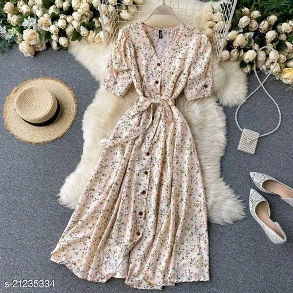Unique Dress - green,black, skyblue,white