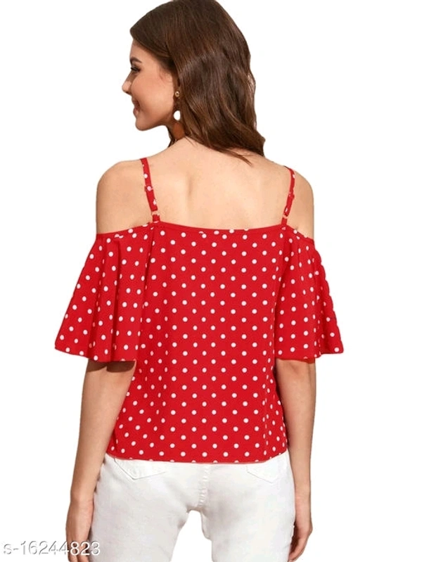 Off Shoulder Fancy Tops - black , red
