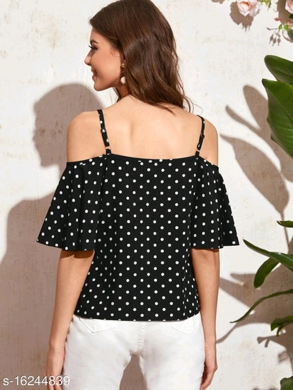 Off Shoulder Fancy Tops - black , red