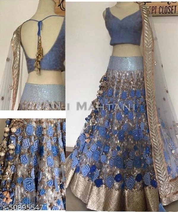 Preety Lehnga - sky blue
