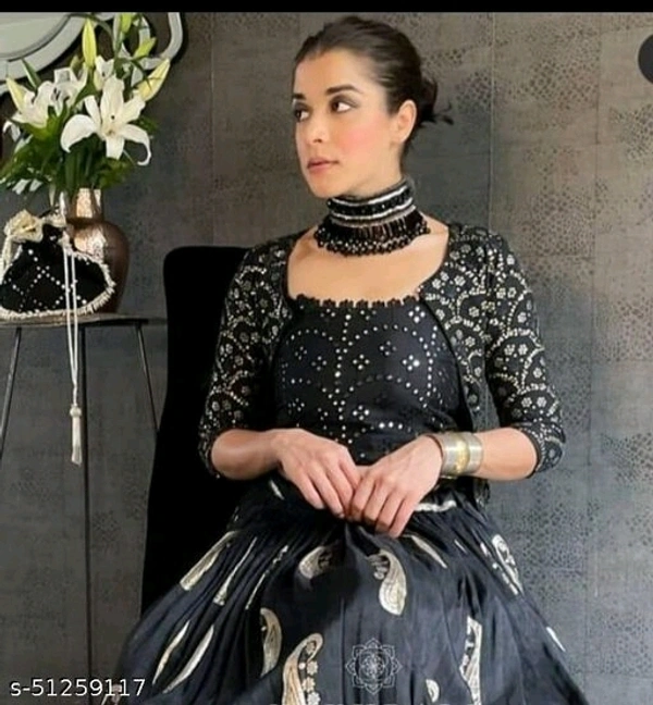 New Desginer Lehnga - black