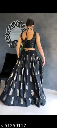 New Desginer Lehnga - black