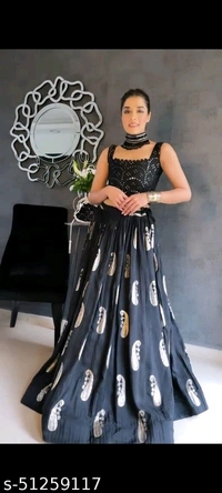 New Desginer Lehnga - black