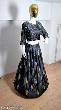 New Desginer Lehnga - black