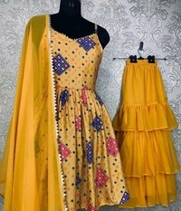 Diwali Special Sharara Set - Mustard
