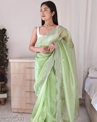 Stylish Saree - light green