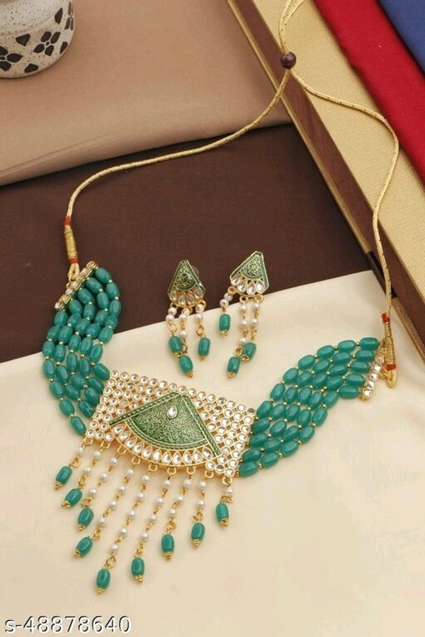 Heavy Choker Set - green, red