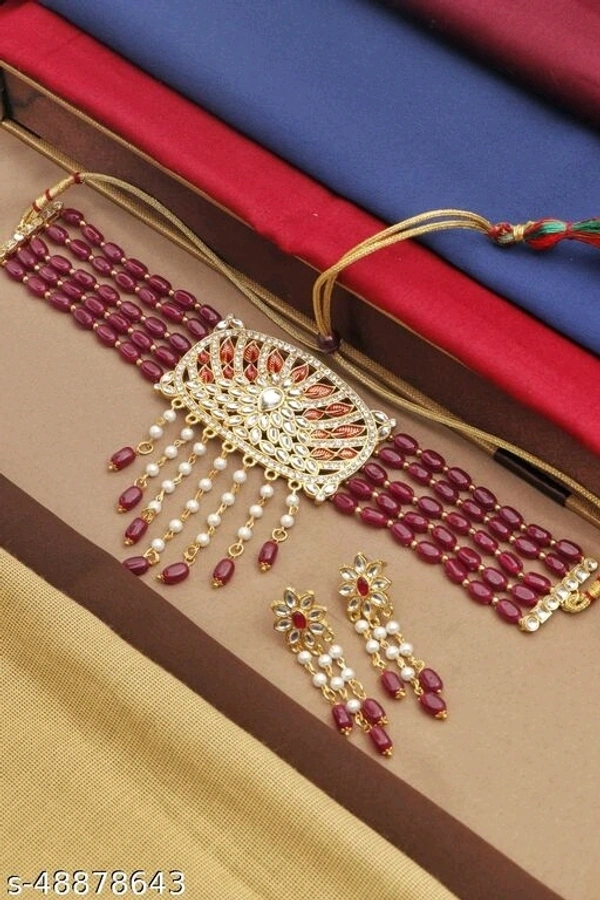 Heavy Choker Set - green, red