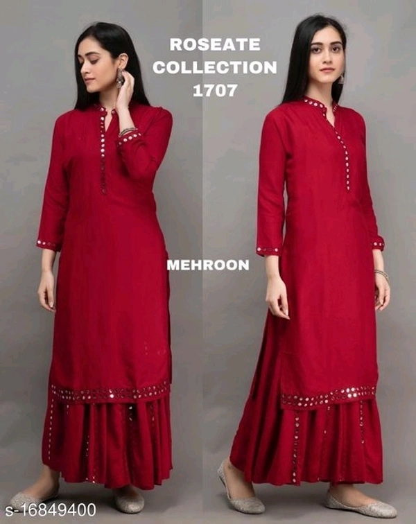 Kurti With Pant  - yellow,red