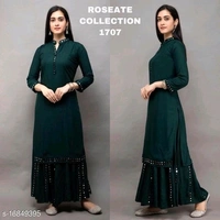 Kurti With Pant  - yellow,red