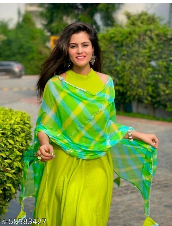 New Kurti With Duppata - green