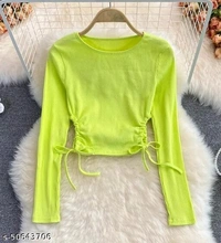 New Stylish Tops - white,black, parrot green