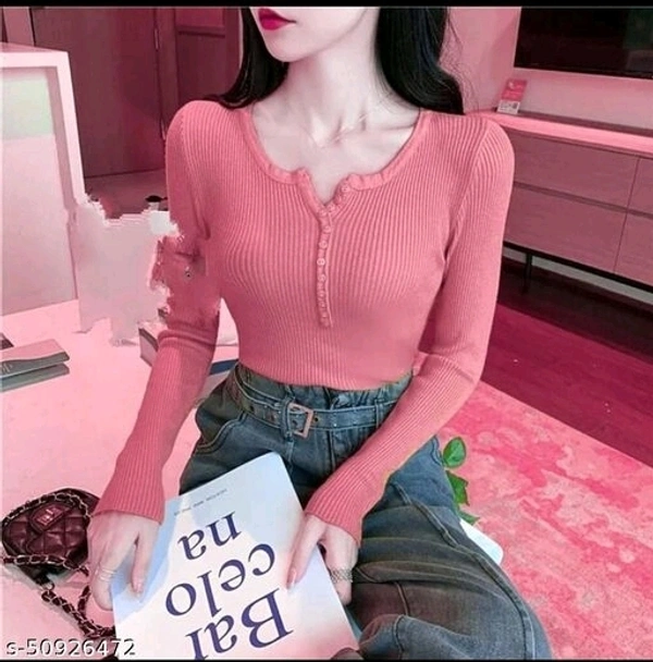 Full Sleeve Tops - blush pink