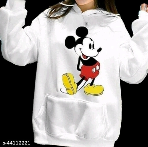Women Sweatshirt - white,baby pink