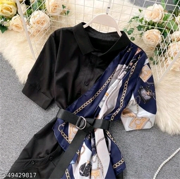 Middi Dress - black , white