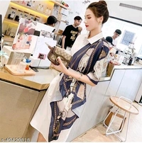 Middi Dress - black , white