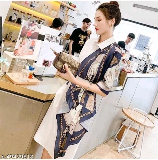 Middi Dress - black , white