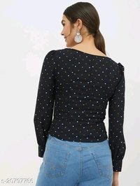 Polka Dot Tops - black,red