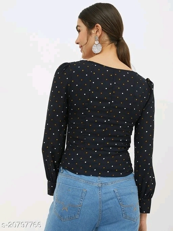 Polka Dot Tops - black,red