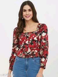 Polka Dot Tops - black,red
