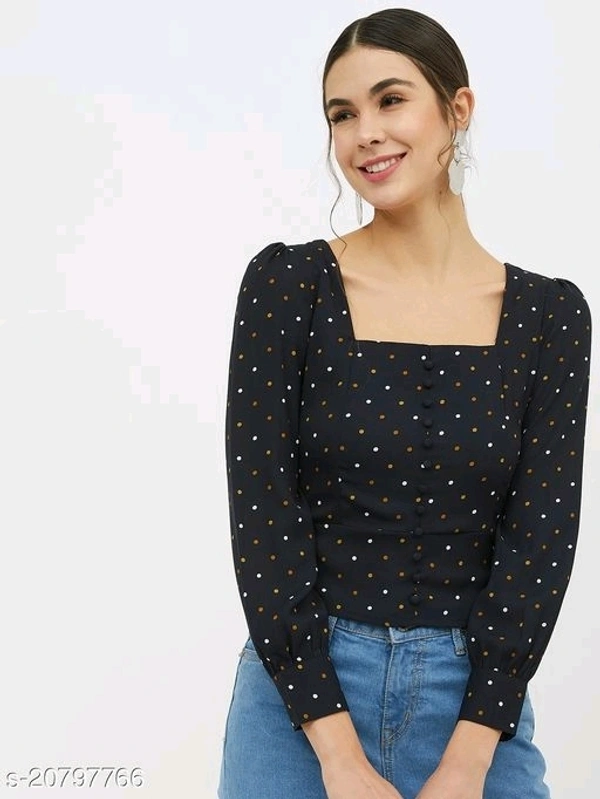Polka Dot Tops - black,red