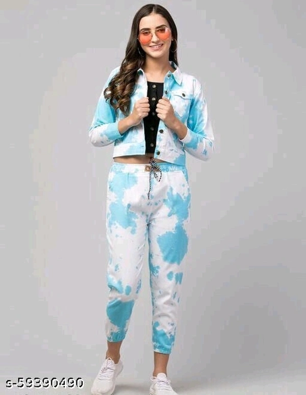 Top With Joggers - blue, pink, black,orange