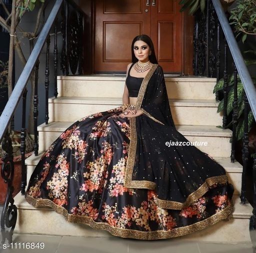 Black Lehenga Choli | Black lehenga, Women dresses classy, Lehenga