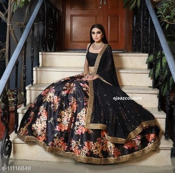 Women Black Lehnga - black