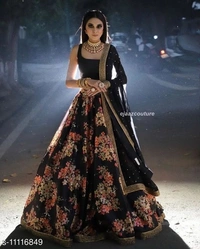 Women Black Lehnga - black