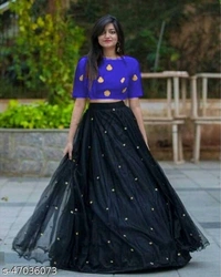 Lehnga With Top - pink , blue