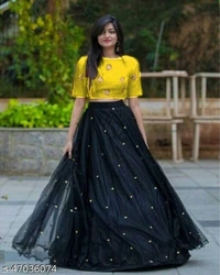 Lehnga With Top - pink , blue