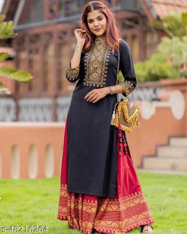Kurta Skirt Set - black