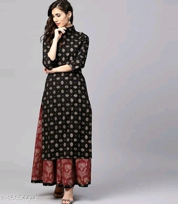 Kurta Skirt Set - black
