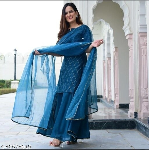 Blue Kurta Set - dark blue