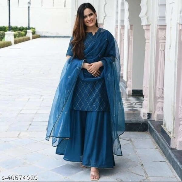 Blue Kurta Set - dark blue