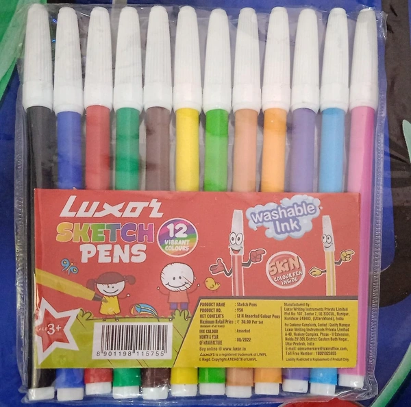 Luxor Sketch Pens ( 12 Colours)